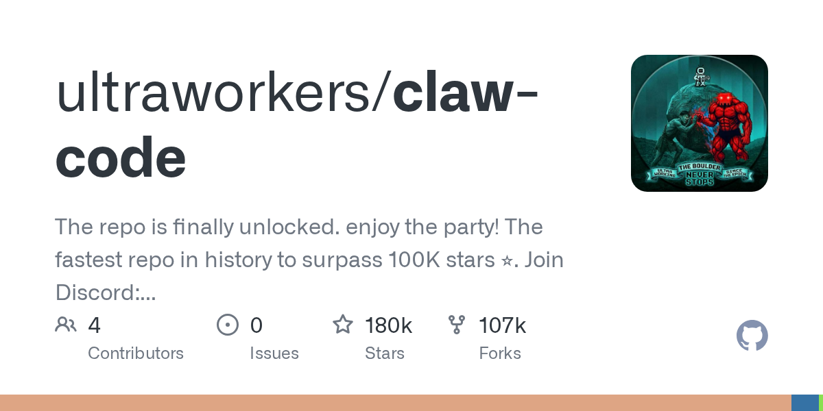Claw Code — fastest-growing GitHub repository in history